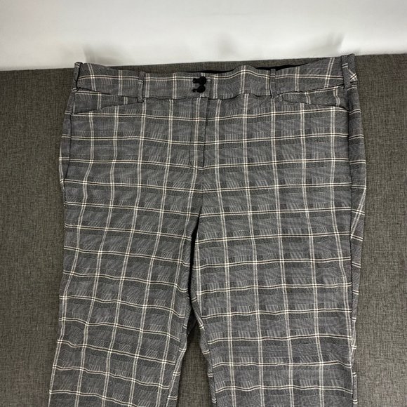 Lane Bryant Plaid Pants‎ Straight Plus 26 Elastic Stretch Waist - Picture 2 of 15